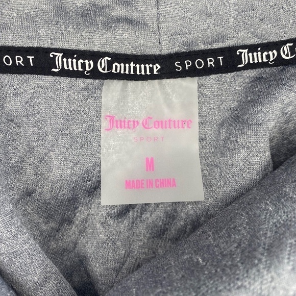 Juicy Couture Sport Cowl Neck Sweater Sweatshirt Heather Gray size Medium EUC - Picture 6 of 8